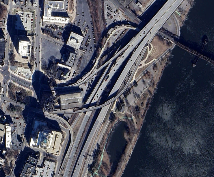 I-787 at the Albany Skyway in 2024