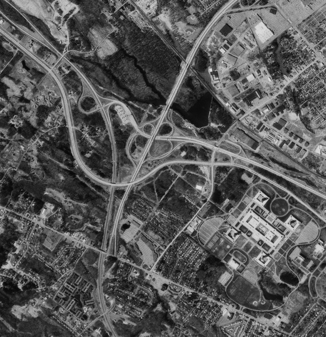 I-90 at I-87 and the Thruway in 1978