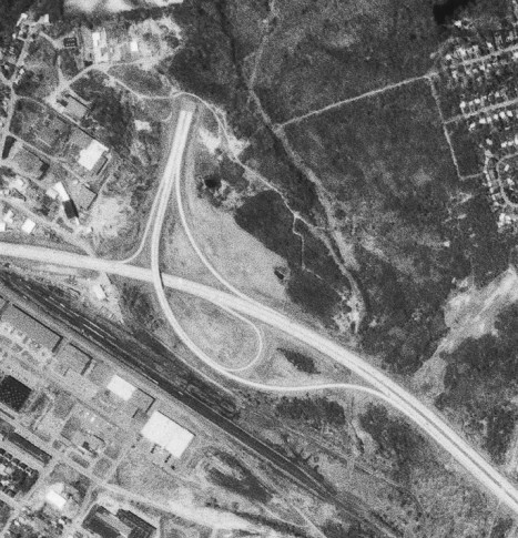 I-90 at the I-687 interchange in 1978