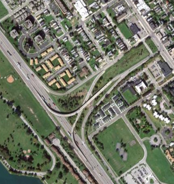 I-190 at NY 266/Niagara Street in 2011