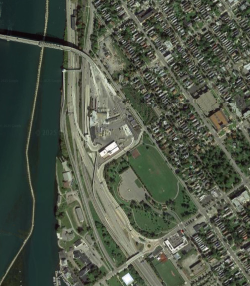 I-190 at the Peace Bridge in 2018