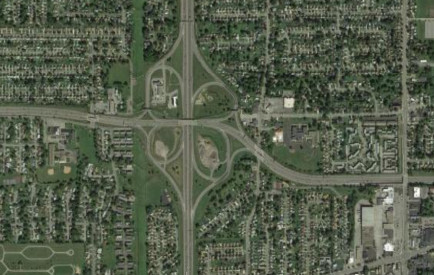 The Thruway at NY 33 in 2018