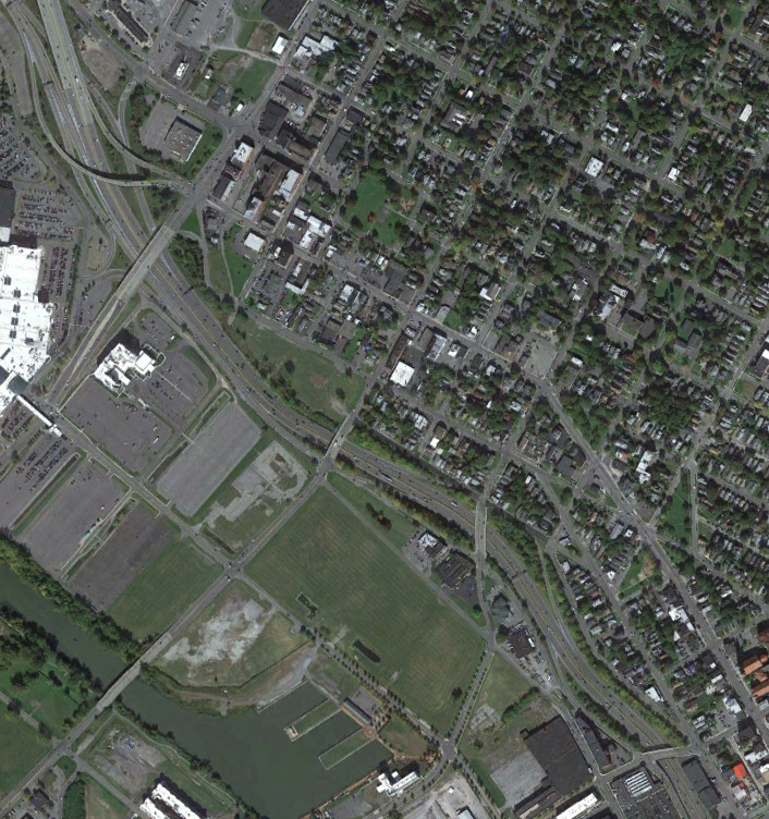 I-81 around historic exits 21 and 22 in 2019