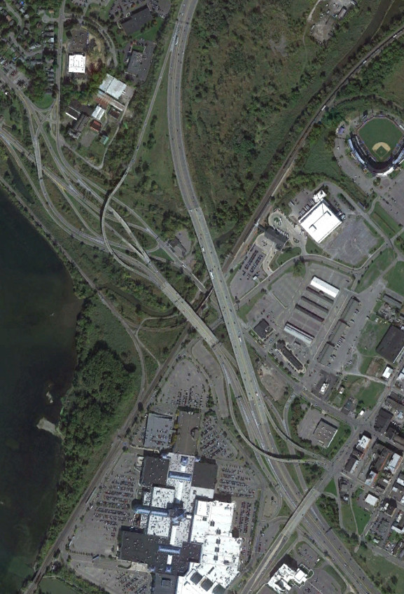 I-81 around historic exits 23 and 24 in 2019