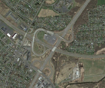 I-81 at the Thruway in 2017