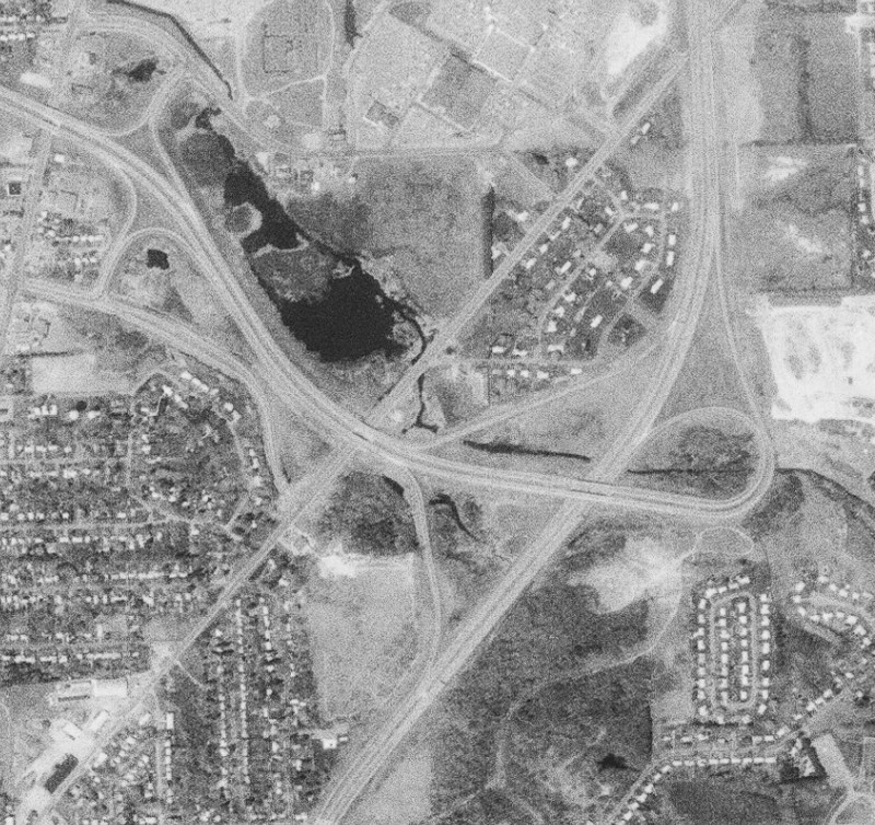 The northern I-81/NY 481 interchange in 1981