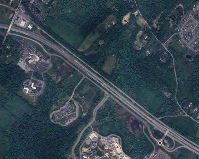 NY 17 around Harriman Drive in 2023