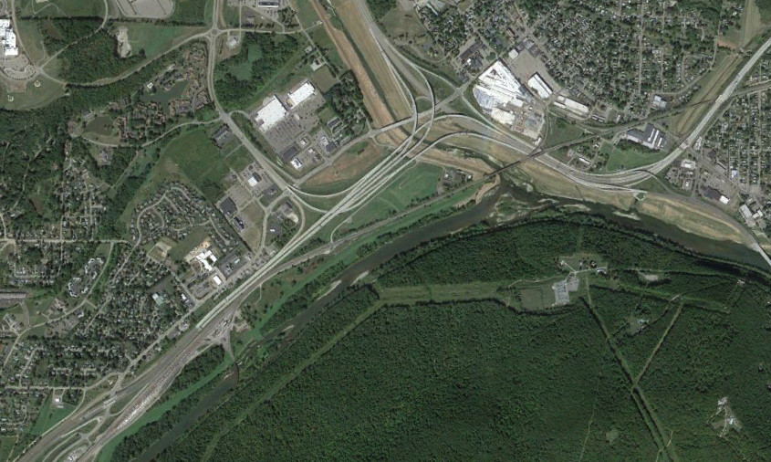 The completed interchange between I-99 and I-86