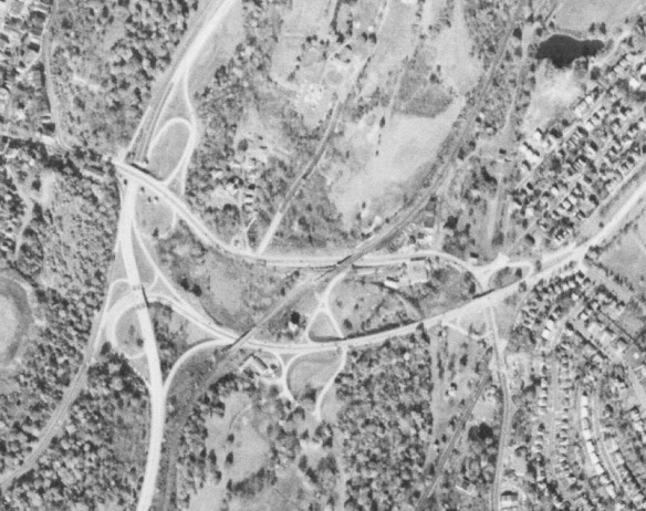 The Cross County Parkway at the Saw Mill River Parkway in 1959