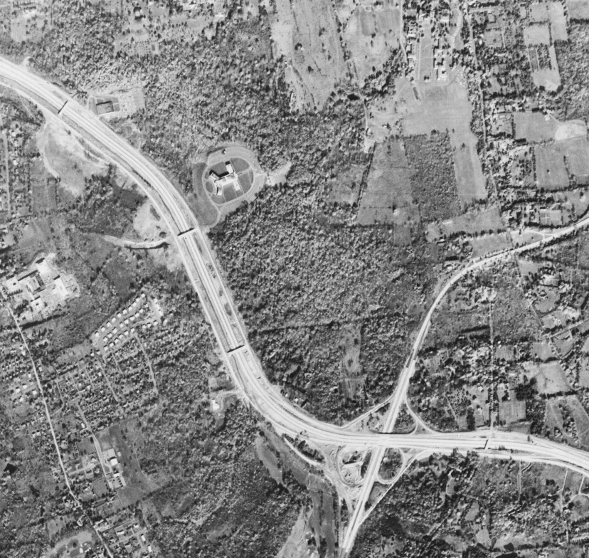 The Hutchinson River Parkway at I-287 and NY 120 in 1959