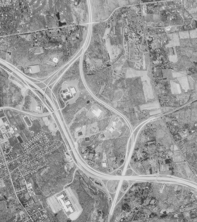 The Hutchinson River Parkway at I-287, I-684, and NY 120 in 1974