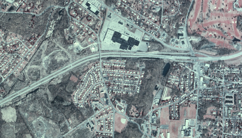 I-84 at US 9W and NY 32 in 1985