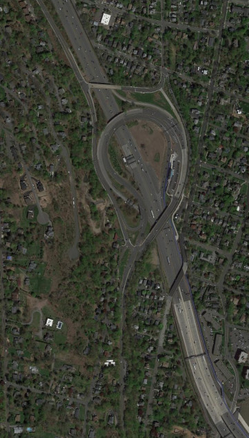 The Thruway at US 9W in 2022