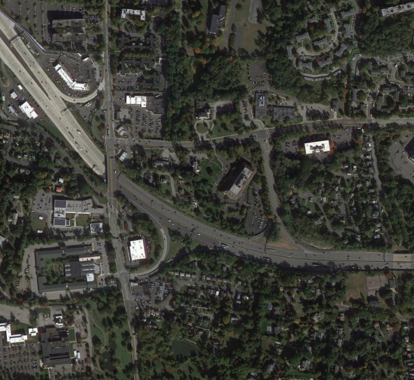 The Thruway at US 9 and NY 119 in 2020