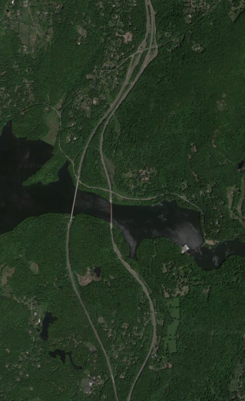 The Taconic State Parkway crossing the New Croton Reservoir in 2018