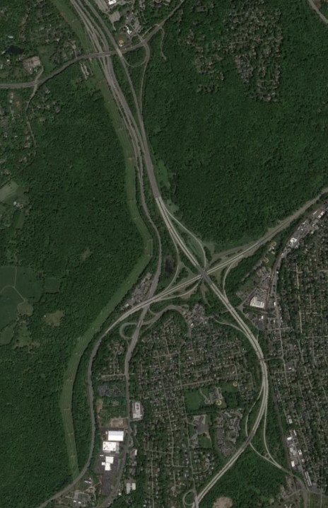 The Taconic State Parkway at the Saw Mill River Parkway in 2018