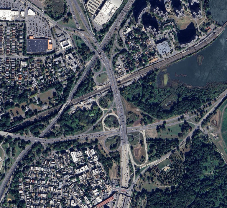 The New England Thruway at the Pelham P
arkway and Hutchinson River Parkway in 2025