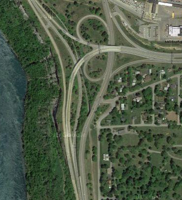 The interchange between the Parkway and I-190
