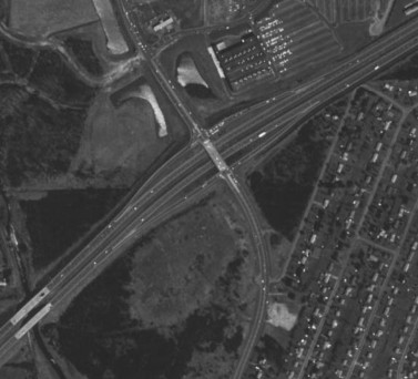 The Hylan Drive interchange in 1994