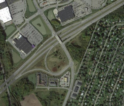 The Hylan Drive interchange in 2013