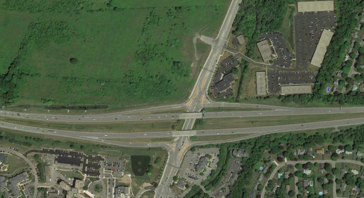 The interchange with Winton Road in 2018