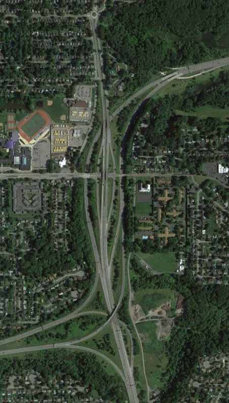 NY 590 and NY 104 in 2015