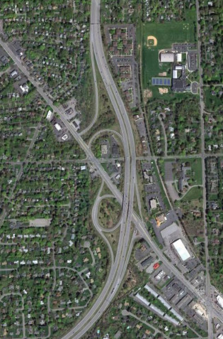 The interchange with NY 31 in 2011