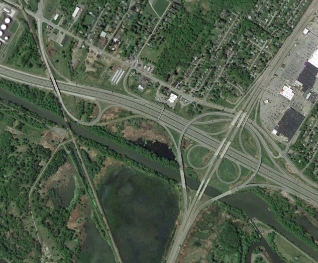 The CR 34 interchange in 2015