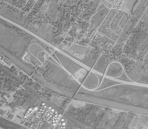 The Thruway interchange in 1958
