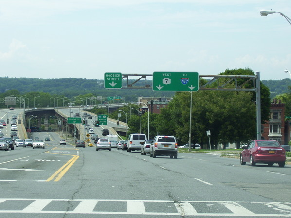 Hoosick Street and the Collar City Bridge
