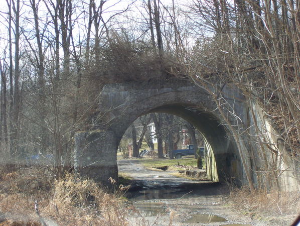 Abandoned railroad bridge